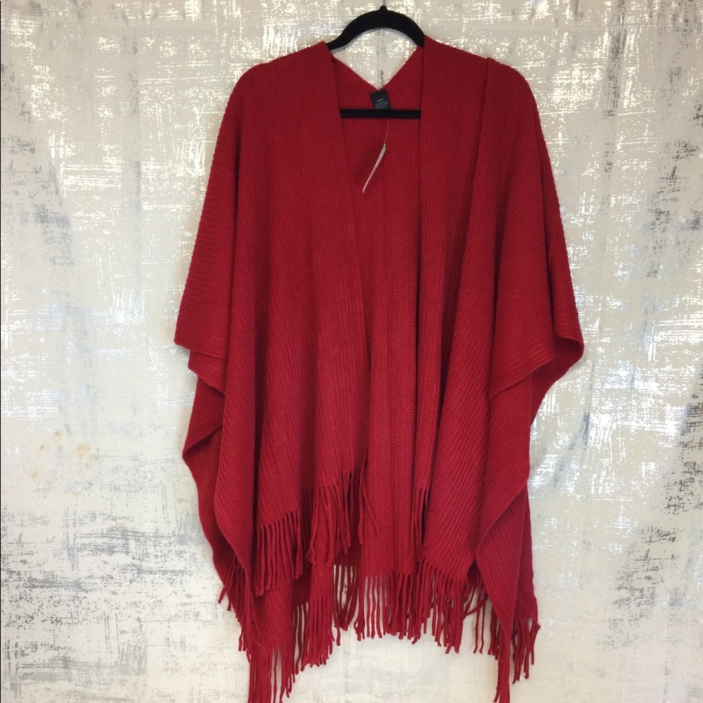 Red cardigan